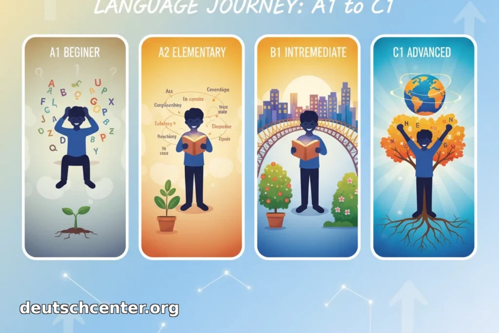 تعریف سطوح شش‌گانه زبان آلمانی از A1 تا C2